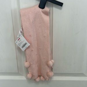 NWT Gymboree Prima Ballerina line sequin Pom Pom pink scarf one size